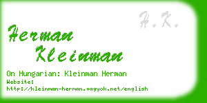 herman kleinman business card